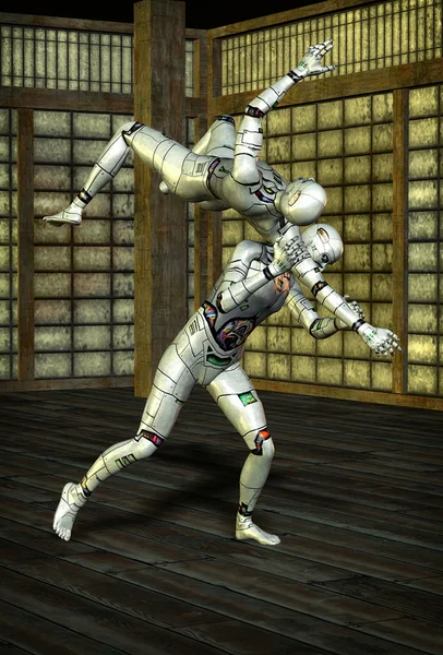 Martial arts robot Kungfu — Stockfoto
