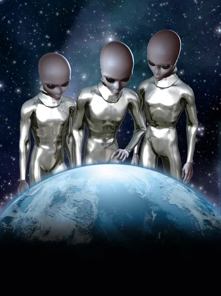 UFO alien szabály a világ — Stock Fotó