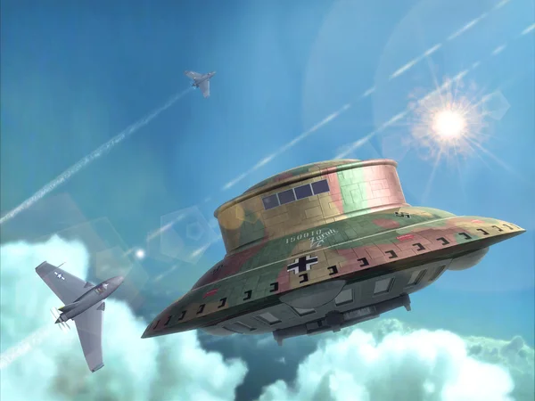 Obcych hitlerowskie UFO II wojny światowej — Zdjęcie stockowe