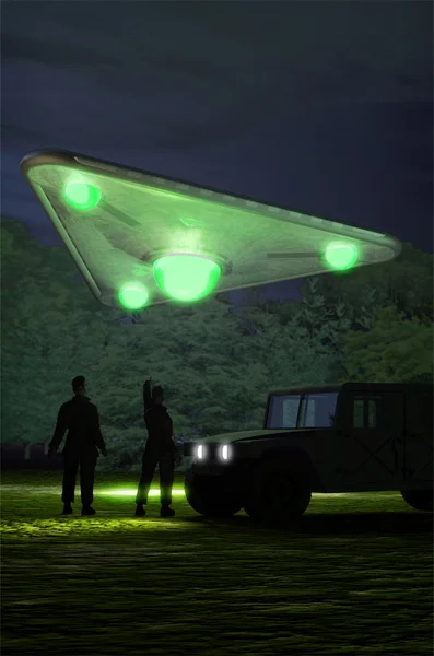 UFO främmande landning — Stockfoto