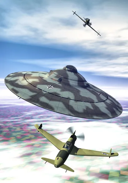 UFO náci repülő csészealj — Stock Fotó