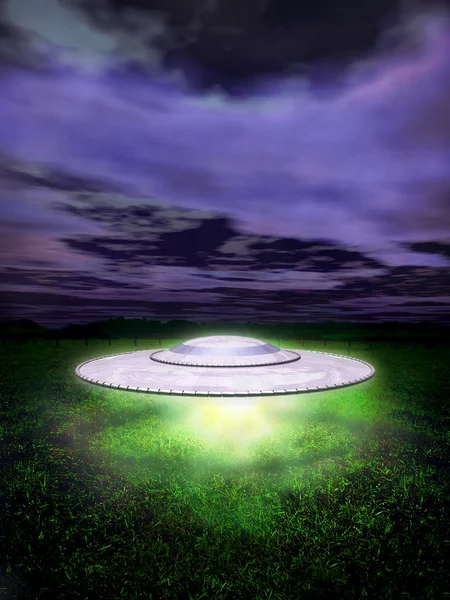 Ufo alien crop circle — Stock Photo, Image