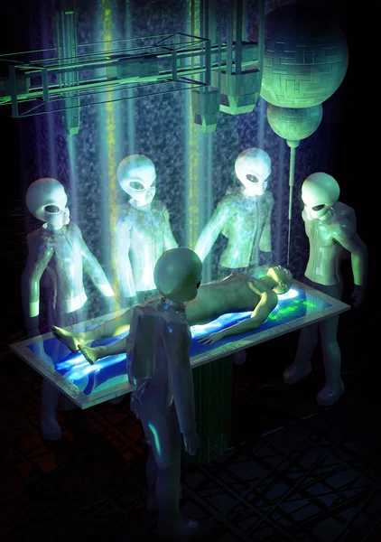 Ufo alien abduction experiments Stock Picture
