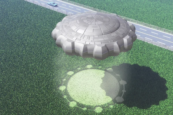 UFO kręgi obcych — Zdjęcie stockowe