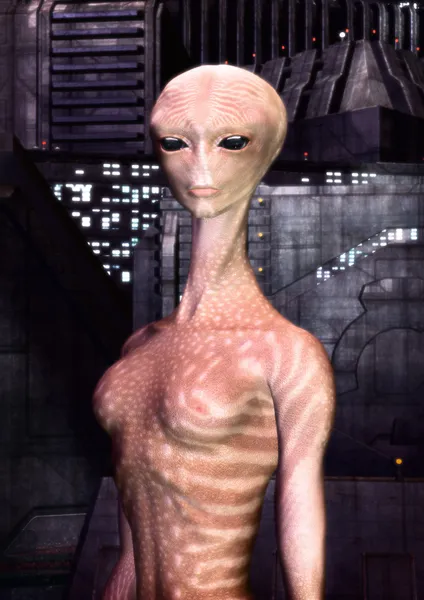 Menina alienígena — Fotografia de Stock