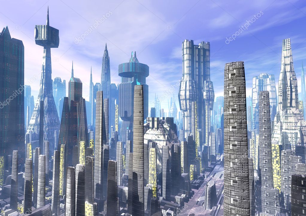sci fi city landscape
