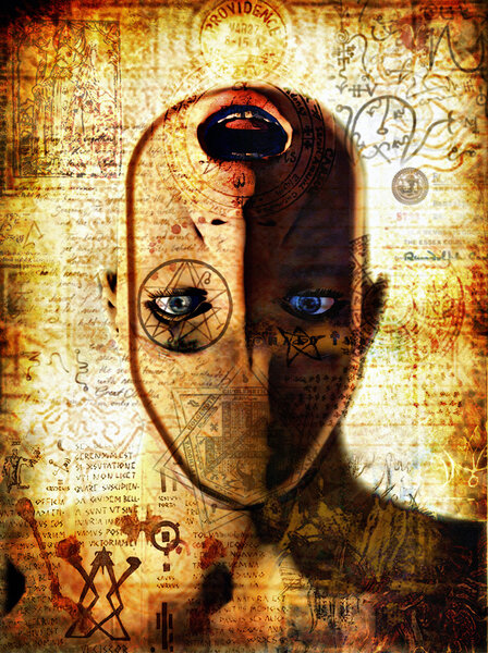 Fantasy alien madness painted