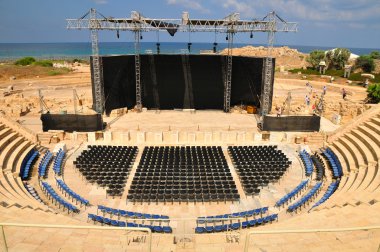 Caesarea amfitiyatro. İsrail.