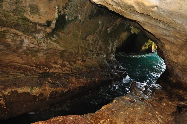 stock image Natural grotto at Rosh hanikra. Israel.