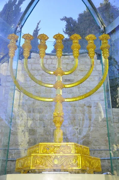 Jerusalem menorah. — Stock Photo, Image