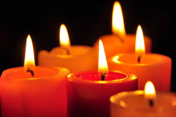 Hořící svíčky. — Stock fotografie