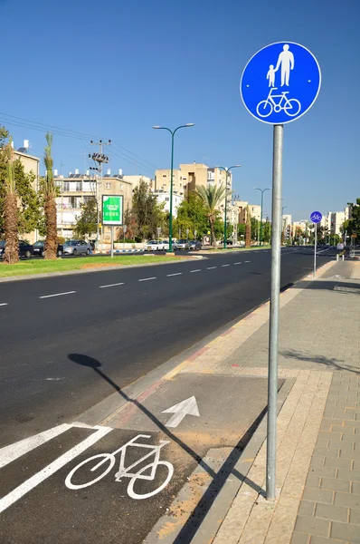Carretera de bicicleta señal . —  Fotos de Stock