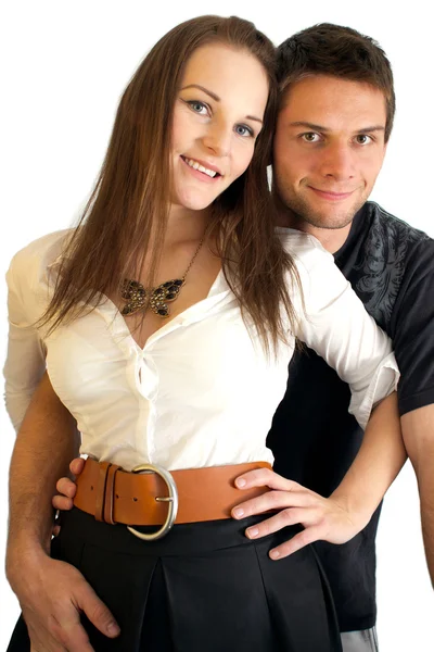 Šťastný pár, s úsměvem — Stock fotografie