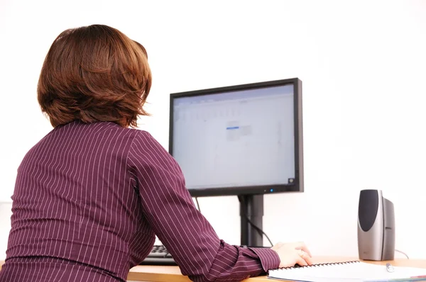 White collar worker at computer — Stock Photo, Image