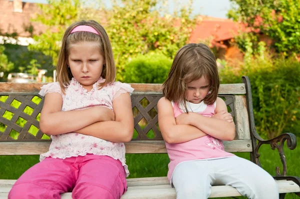Quarrel - offended sisters — Stock Photo, Image