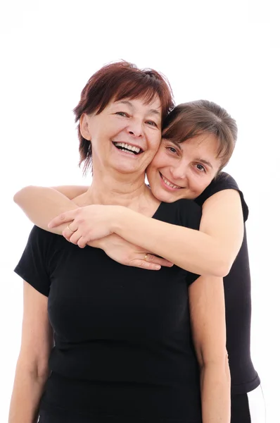 Mother and daughter - isolated — Stock Photo, Image