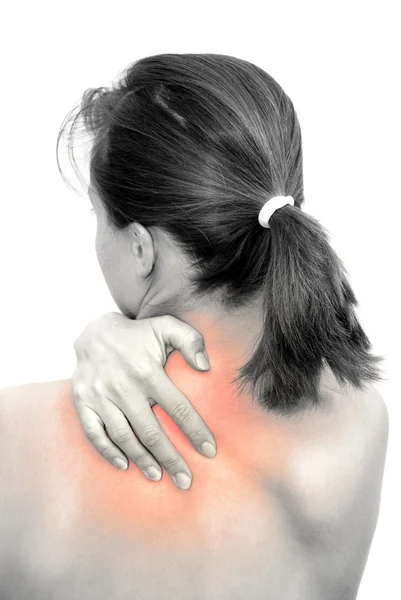 Біль у шиї — стокове фото
