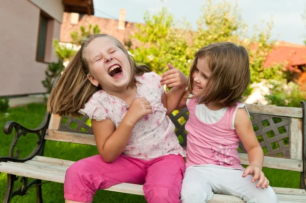 Happy childhood - larking children Stock Picture