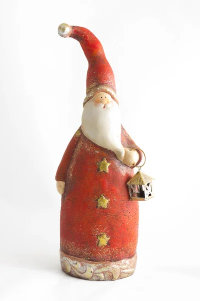 Papai Noel com decoração de lanterna — Fotografia de Stock