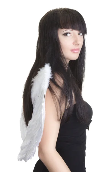 Женщина с крыльями ангела — стоковое фото