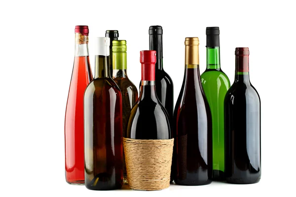Bottiglie di vino . — Foto Stock