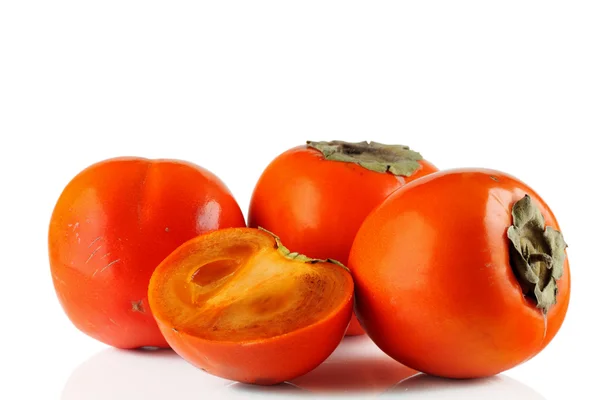 The fruits of persimmon on a white background. — Stock Photo, Image