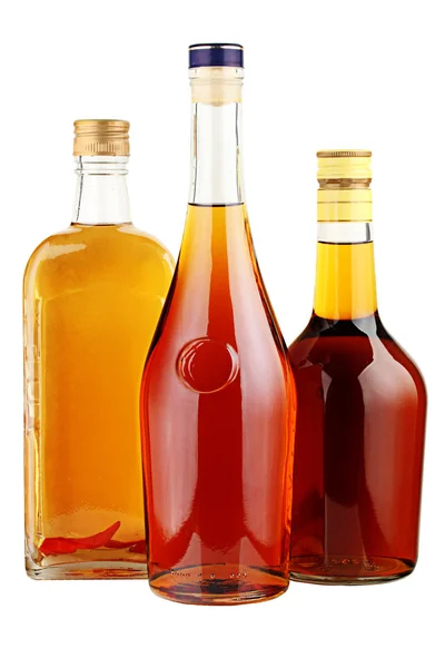 Alkohol in Glasflaschen. — Stockfoto
