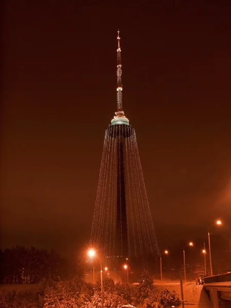 Torre de TV à noite — Fotografia de Stock