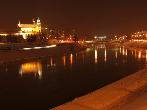 stock image City lights reflection in the river