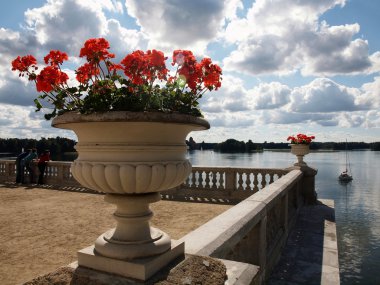 Trakai town lake view clipart