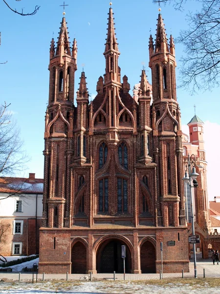 Церковь Святой Анны. Город Вильнюс . — стоковое фото