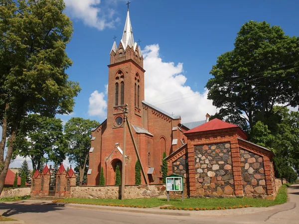 Red bricks church — Stock Photo, Image