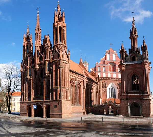 Vilnius stad anna kyrka — Stockfoto