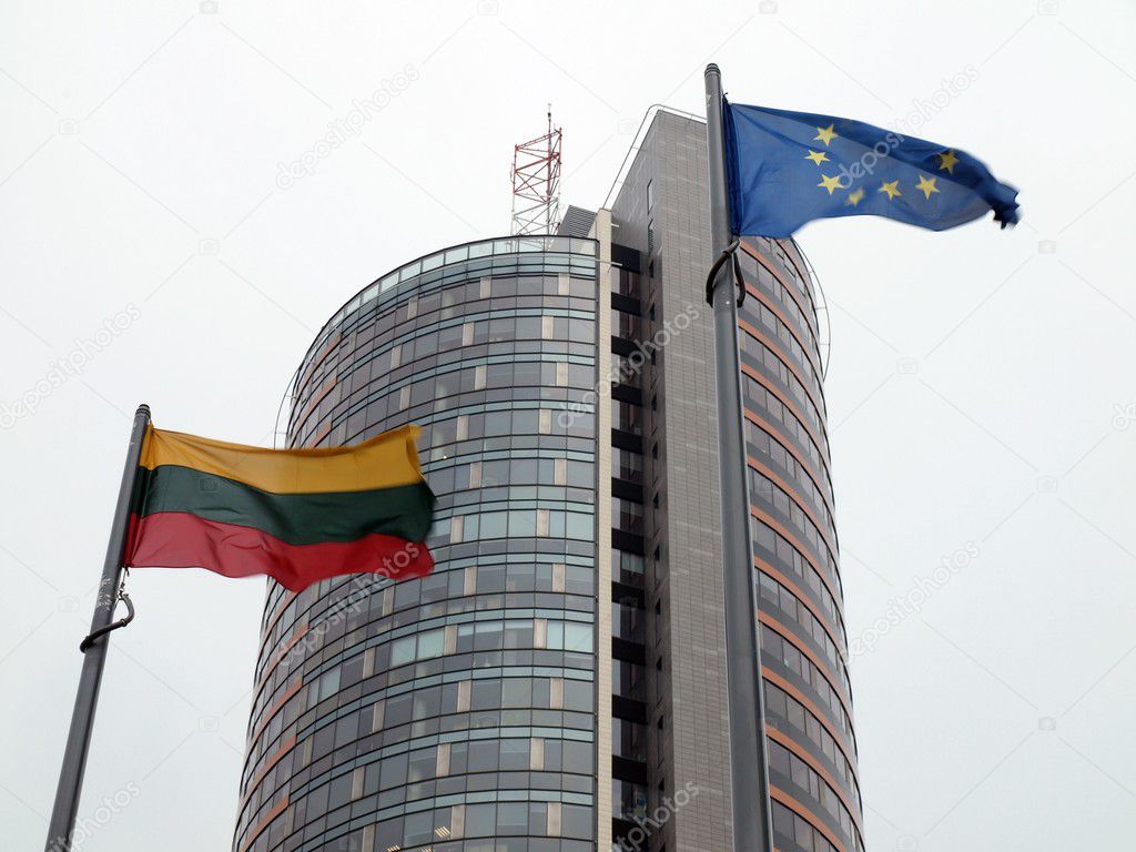 Lithuanian and European Union flag