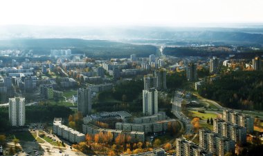 City from bird eye clipart