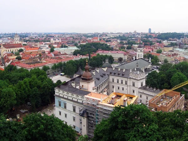 Vilnius katedralutsikt fra Gediminas slott – stockfoto