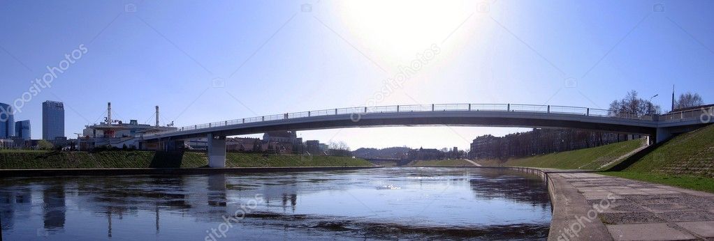 Walking bridge in Vilnius city