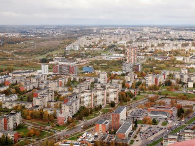 Vilnius şehir havadan görünümü