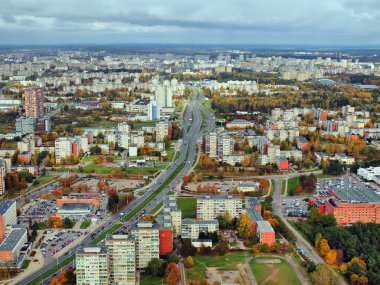 Vilnius şehir havadan görünümü