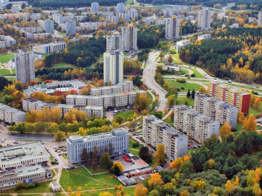 Vilnius şehir havadan görünümü