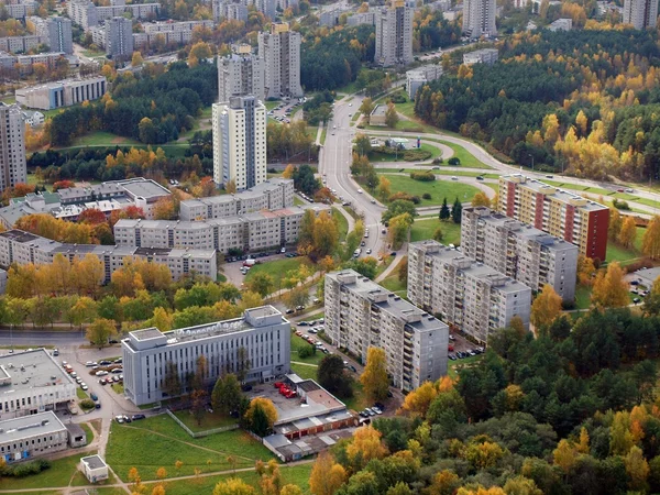 Vilnius şehir havadan görünümü — Stok fotoğraf