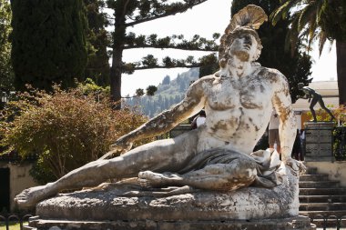 achillion palace Korfu, Yunanistan Aşil'in heykeli