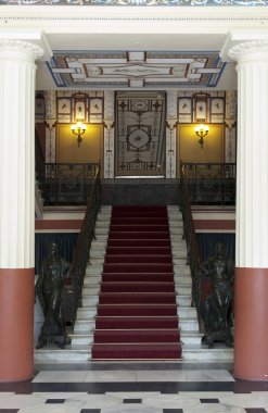 Main entrance stairs from Achillion palace - Corfu, Greece clipart