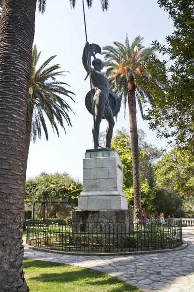 Mitico Achille statua achillion palazzo, corfù, Grecia — Foto Stock