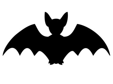 Silhouette of bat clipart