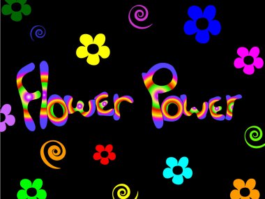 Flower power background clipart