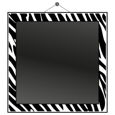 Zebra print frame to put your own photo or text in. clipart