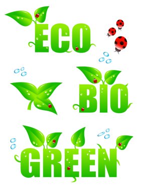 Yeşil Eko simgeler