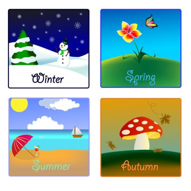 The four seasons clipart