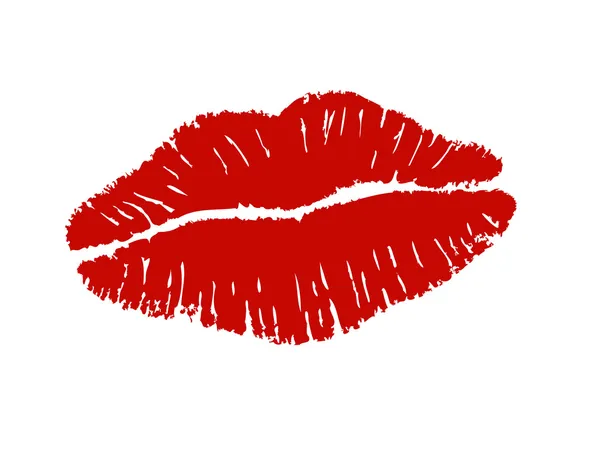 Baiser rouge à lèvres — Image vectorielle
